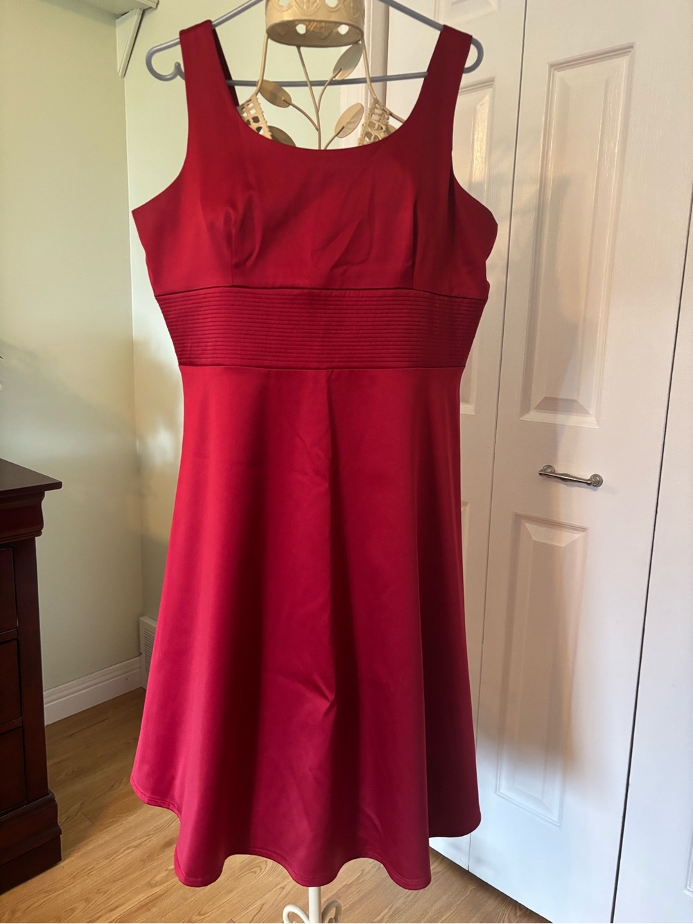 VTG Tradition Women’s Red Sleeveless Dress Size 16 Fit and Flare Zipper Clasp